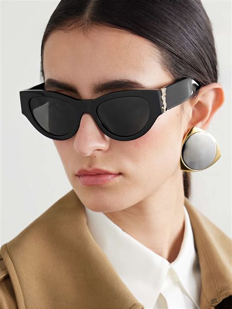 ysl oversize sunglasses|saint laurent clear sunglasses.